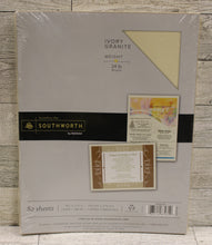 Load image into Gallery viewer, Southworth Specialty Paper - Ivory Granite - 8.5&quot; x 11&quot; - 24 lb - 80 Sheets -New