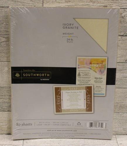 Southworth Specialty Paper - Ivory Granite - 8.5
