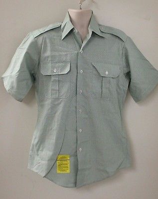DSCP Green Garrison Short Sleeve Shirt - Size:16-1/2 - 8405-01-374-8893 -Used