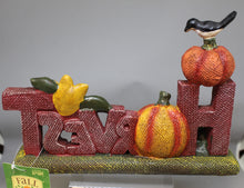 Load image into Gallery viewer, &quot;Harvest&quot; Polyresin Table Sign Decor - Length 9.37&quot; - New