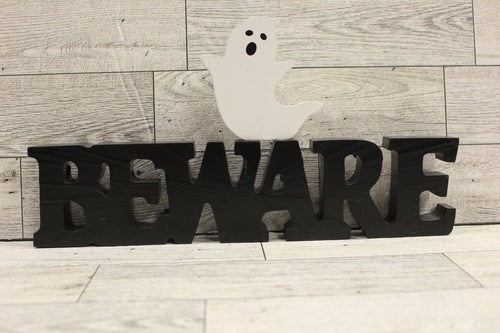 Halloween BEWARE Sign - Used