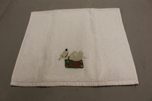 Vintage Embroidered Kitchen Chic Christmas Towel - New