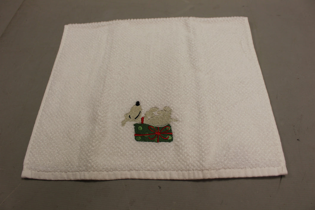 Vintage Embroidered Kitchen Chic Christmas Towel - New