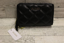 Load image into Gallery viewer, GUESS Tinsley Quilted French Wallet - Black - New