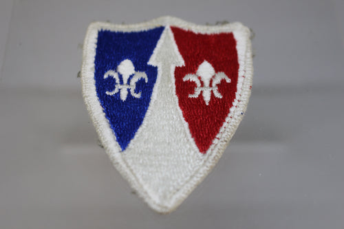 US Army Red Blue Fleur De Lis Communication Zone Patch Europe - Used