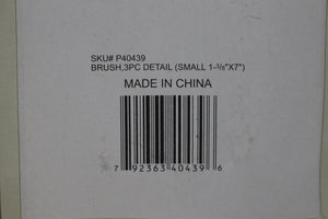 3 Piece Detail Wire Brush Set - P40439 - Small - New
