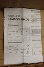 Load image into Gallery viewer, Cordless Bamboo Shade - 27" Wide - Borwn - New Parts Only