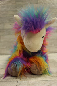 Russ/Kelly Toy Fluffy Plush Rainbow Llama - Used