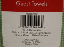 Load image into Gallery viewer, Glitterwrap Christmas Disposable Guest Towels - 13&quot; x 15.75&quot; - Set of 43 - New