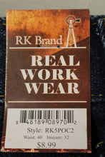Load image into Gallery viewer, Rural King Real Work Wear Blue Jeans - 40 x 32 - Relaxed Fit - RK5POC2 - New
