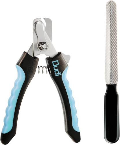 Dudi Dog Nail Clippers & Trimmers with Safety Guard - Grooming - Blue Black -New