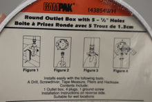 Load image into Gallery viewer, Gampak Round Outlet Box with 5-1/2" Holes - New