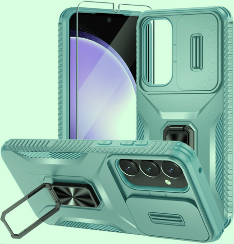 Casejeev Samsung Galaxy A35 5G Case with Slide Camera Cover & Rotated Kickstand