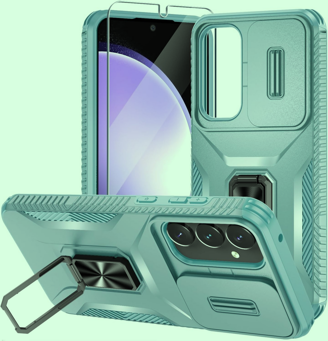 Casejeev Samsung Galaxy A35 5G Case with Slide Camera Cover & Rotated Kickstand