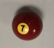 Load image into Gallery viewer, Vintage Number 7 Burgandy Striped Replacement Pool Ball - Used