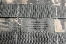 Load image into Gallery viewer, US Army Molle Triple Magazine Pouch - ACU - 8465-01-525-0598 - 3x30 - New