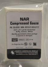 Load image into Gallery viewer, NAR North American Rescue Compressed Gauze - 4.5" x 4.1 Yards - 6-Ply - New
