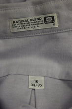Load image into Gallery viewer, Natural Blend Men&#39;s Long Sleeve Shirt - Size: 16 - 34/35 -Light Purple - Used