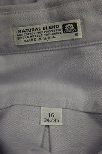 Natural Blend Men's Long Sleeve Shirt - Size: 16 - 34/35 -Light Purple - Used
