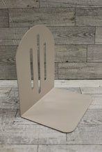 Load image into Gallery viewer, Vintage Glossy Beige Metal Arch Bookend - Only 1 bookend - Used