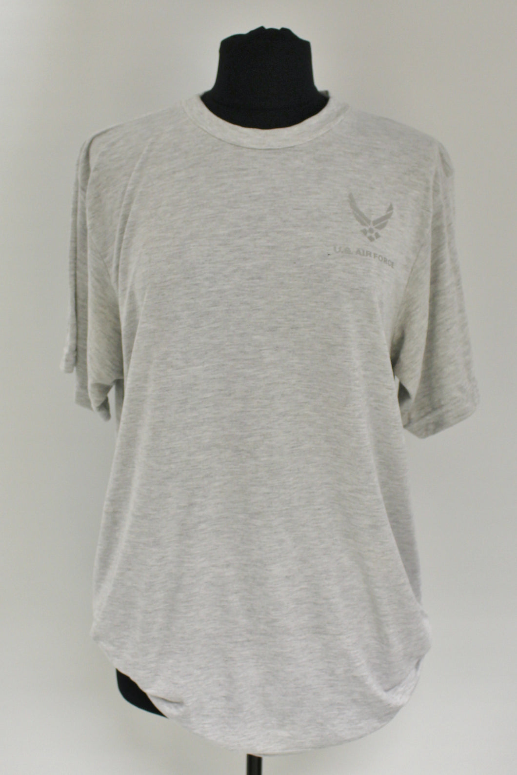 AF Air Force PT Physical Fitness T-Shirt - Short Sleeve - Small - Grey - Used