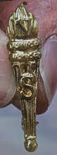 Load image into Gallery viewer, National Junior Honor Society Gold Tone Torch Pin - Used