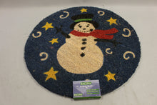 Load image into Gallery viewer, Bacova Snowman Koko Floor Door Mat - 21&quot; Round - New