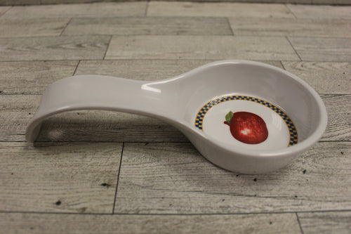 Eurita Spoon Rest By Reston Lloyd - with Apple - Dishwasher Safe - Used
