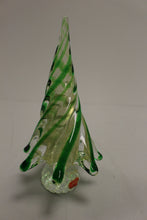 Load image into Gallery viewer, Murano 10" Spiral Christmas Tree - Green with Gold Flake - Used