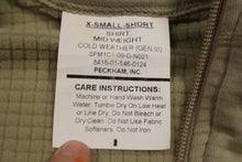 Load image into Gallery viewer, Gen III Mid-Weight Cold Weather Grid Fleece Shirt - Sand - X-Small Short - New