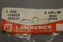Load image into Gallery viewer, Lawrence Brass Plated Corner Braces - 130-1/2- DB - Set of 2 - New