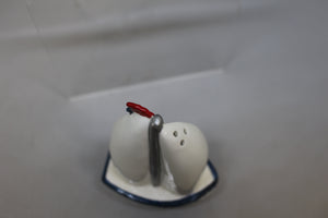 Vintage Lighthouse & Sailboat Mini Salt & Pepper Shakers - Used