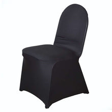 Load image into Gallery viewer, Spandex Chair Covers - Banquet Wedding Party Slipcovers - Black - Used
