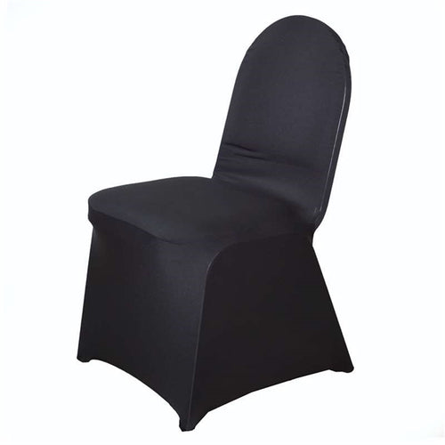 Spandex Chair Covers - Banquet Wedding Party Slipcovers - Black - Used