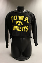 Load image into Gallery viewer, IOWA HAWKEYES Long Sleeve Cropped Sweatshirt - Large - Used