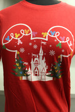 Load image into Gallery viewer, Christmas Disney T-Shirt - Medium - Red - Used