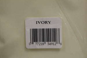 Party Expressions Plastic Tablecover Tablecloth - 54x108 inch - Ivory - New
