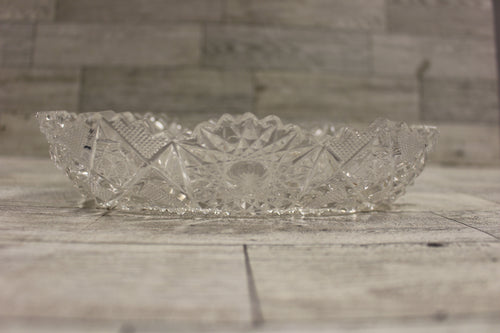 Antique ABP Westmoreland Deep Cut Brilliant Glass Dish - 8