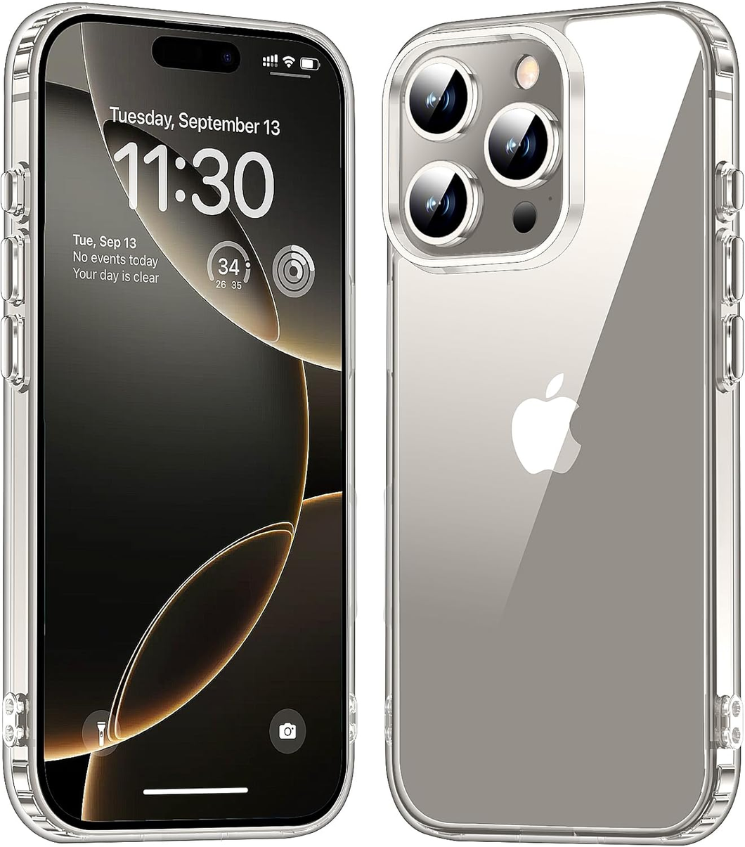 MOZOTER for iPhone 16 Pro Case - Clear - Shockproof - Slim - New