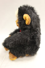 Load image into Gallery viewer, Vintage GOFFA Plush Black Chimpanzee Monkey with Hanging Bar - used