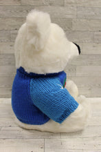 Load image into Gallery viewer, Christmas Plush Bear with Snowman Sweater - 13&quot; Tall - Used