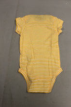 Load image into Gallery viewer, Striped Yellow Baby One Piece - Short Sleeve - 12 Months - New