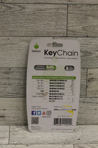 Datexx Calculator Keychain - DH 21 - Blk/White - New