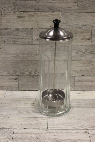 Vintage Retro GEMCO Restaurant Style Glass Straw Dispenser Jar - Used