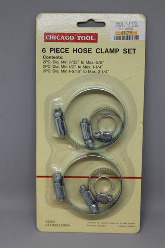Chicago Tool 6 Piece Hose Clamp Set - New