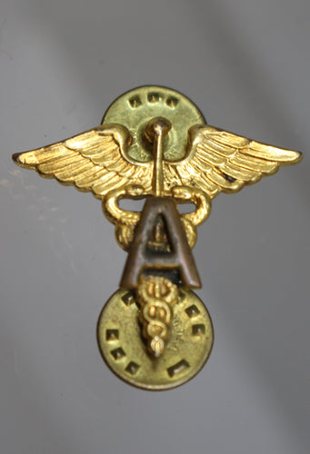 WWII US Army Caduceus Medical Officer A Administrative Pin - Used