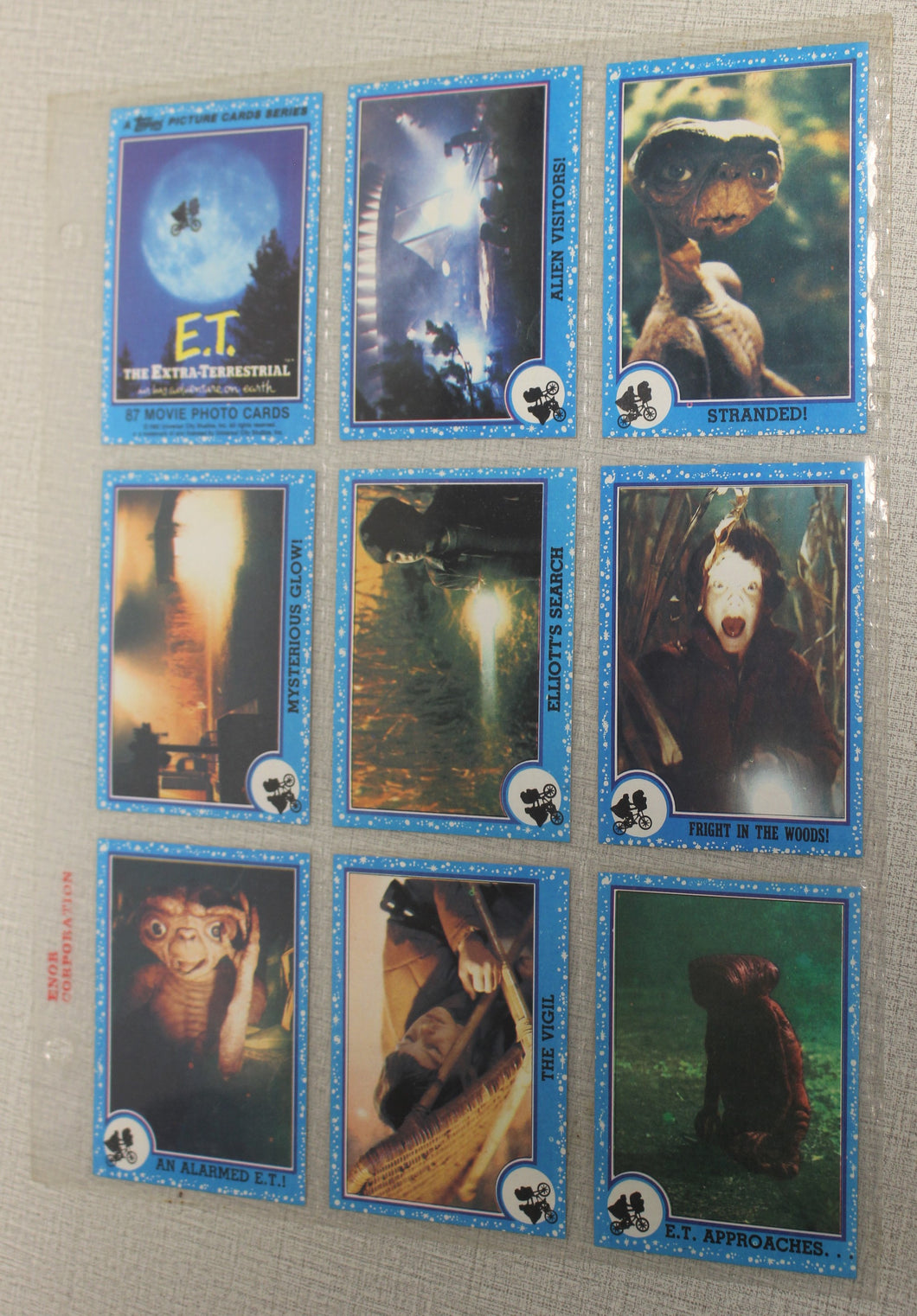 1982 E.T. The Extra-Terrestrial In His Adventure On Earth Trading Cards-You Pick