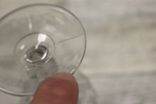 Load image into Gallery viewer, Set of 5 Pressed Clear Stem Glass Cordial Aperitif Sherry Gobblets - Used