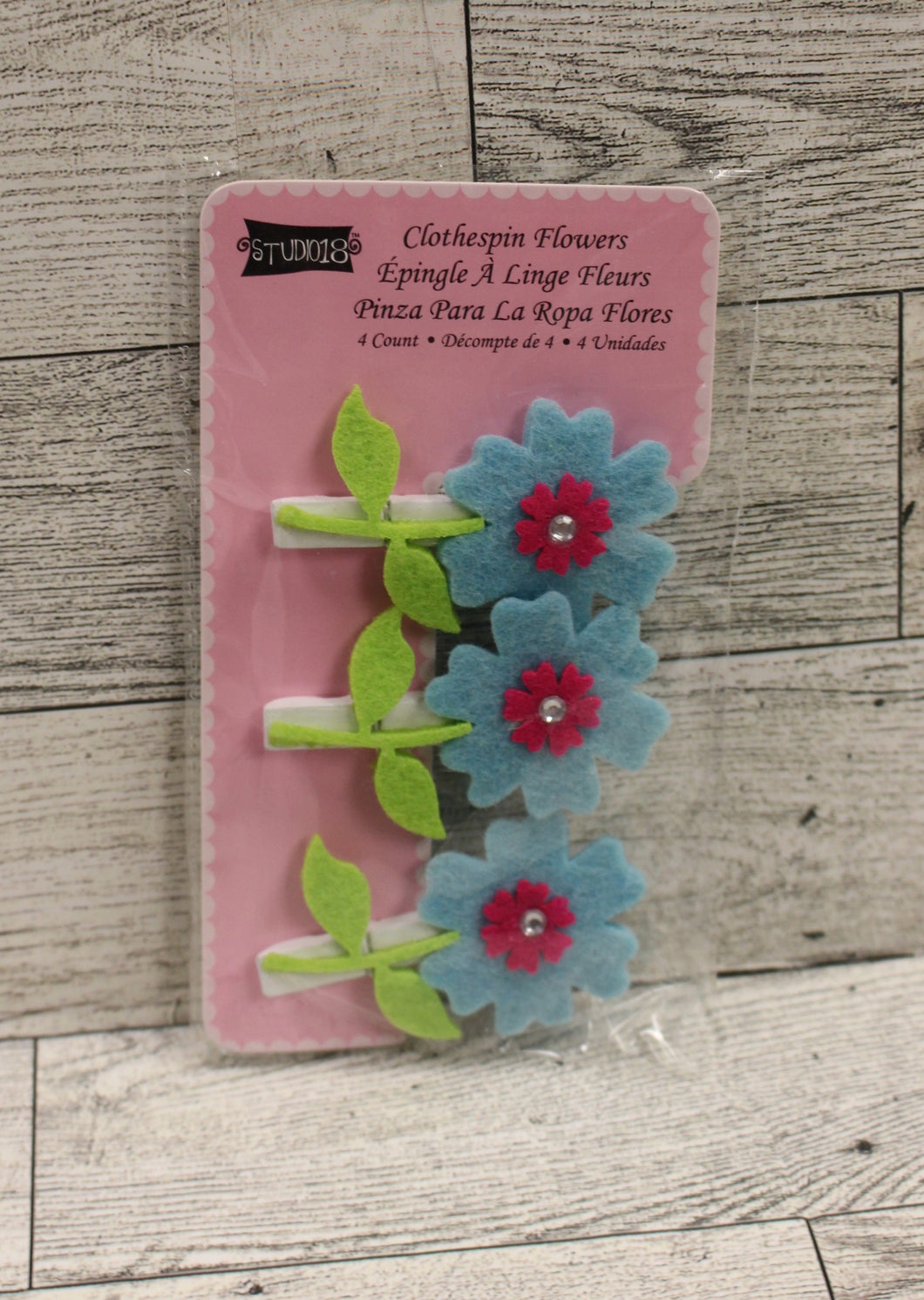 Studio 18 Clothespin Flowers - Blue - New