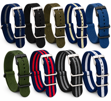 Load image into Gallery viewer, Speidel Nato-Style Nylon Wrist Watchband Strap - Various Colors &amp; Sizes - New